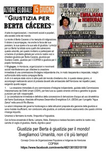 conv. copinh - azione globale giustizia per Berta - 15.06.16